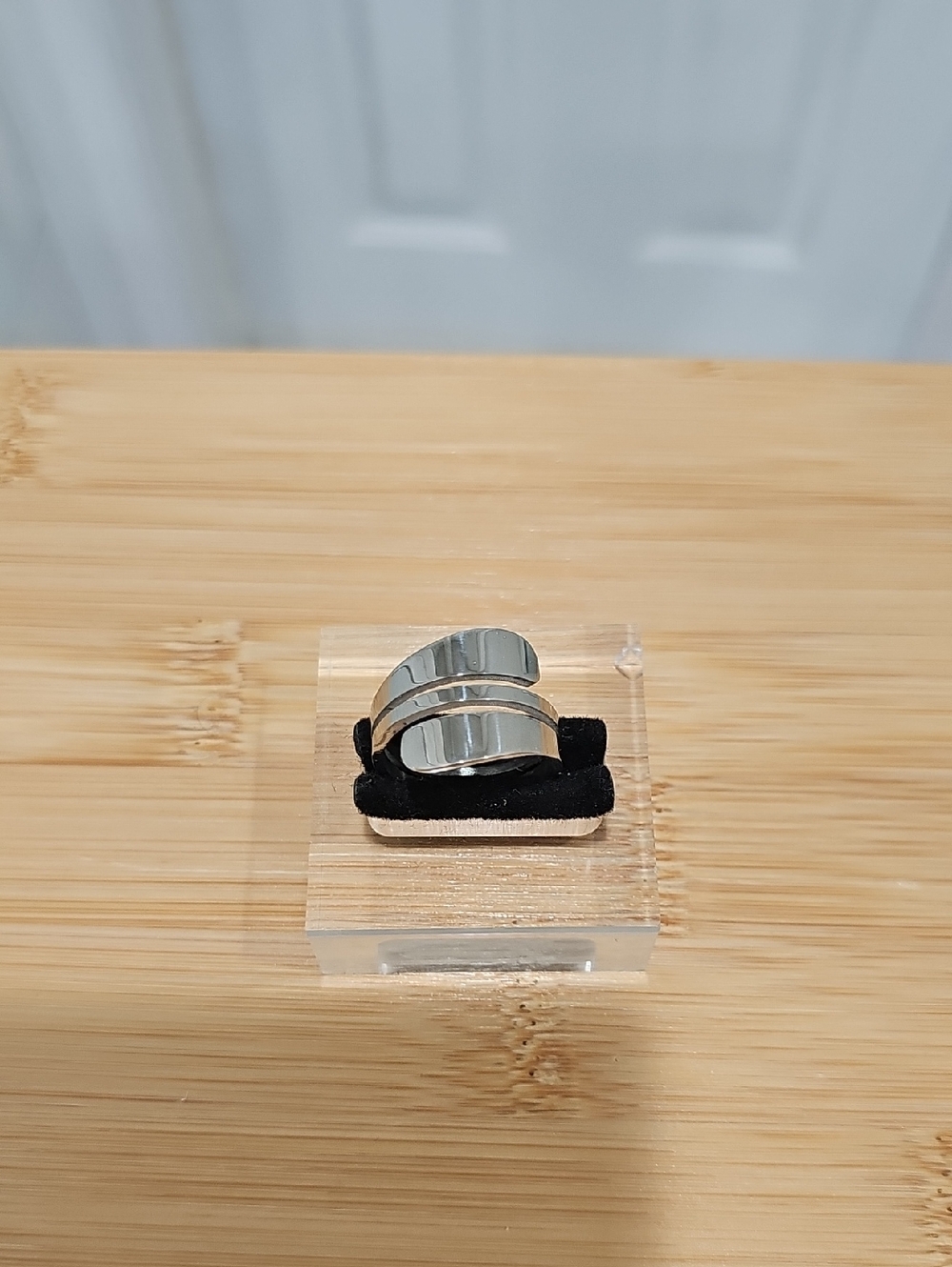 Polished Stainless Steel Women's Wrap Ring